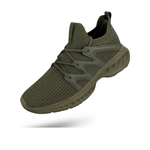 1 Men's Army Green Slip-On Walking Shoes