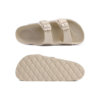 Women's Milk White Buckle Slide Sandals