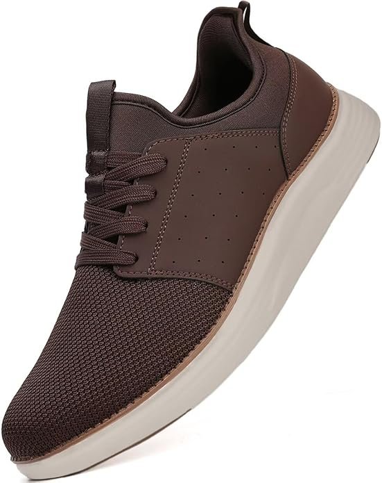 Men's Dark Brown Casual Dress Sneakers