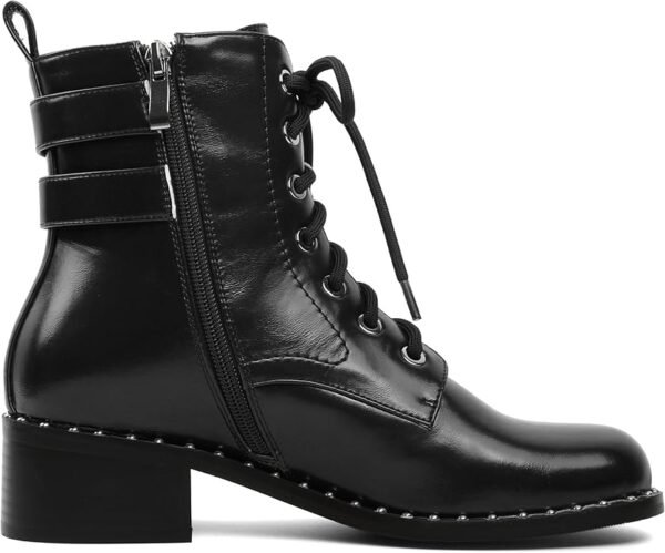 71mgKNryufL._AC_SY695_ Women’s Edgy Chic Studded Combat Boots