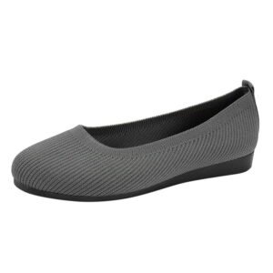 TOWED22-Women-s-Flats-Cute-Ballet-Flats-for-Women-Casual-Dressy-Shoes-for-Women-Comfortable-Flats-Womens-Shoes-Grey-9_fbc5c1e1-ee1c-4ddc-aa17-ca1c52a31613.ea210a83043c9153246196908859249d Grey Waterproof Soft Knit Comfort Flats